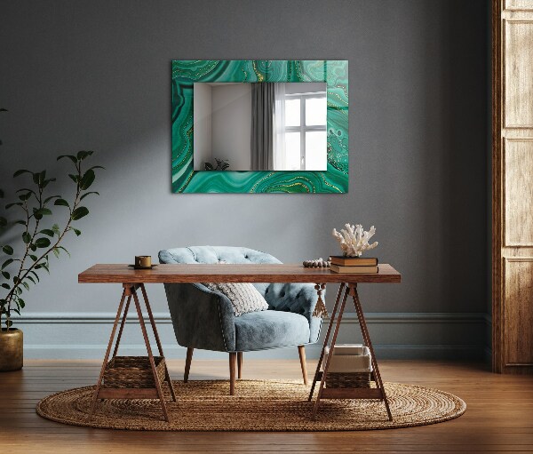 Wall mirror design Green abstract texture