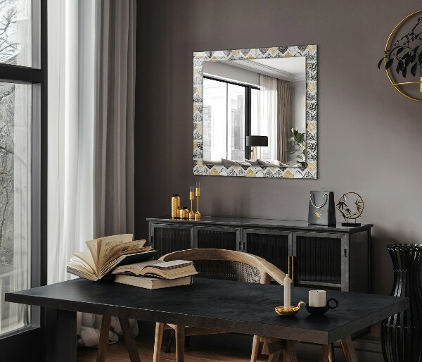 Mirror frame with print Coloured hearts