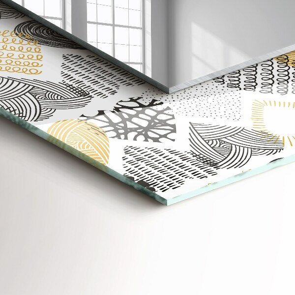 Mirror frame with print Coloured hearts