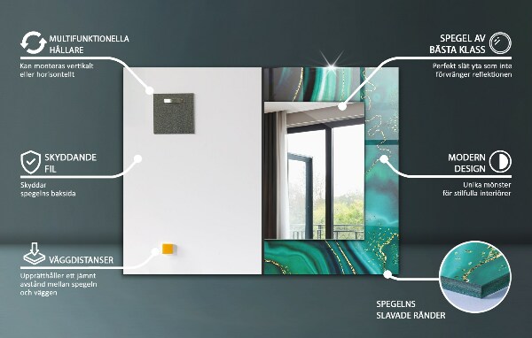 Wall mirror design Abstract marble