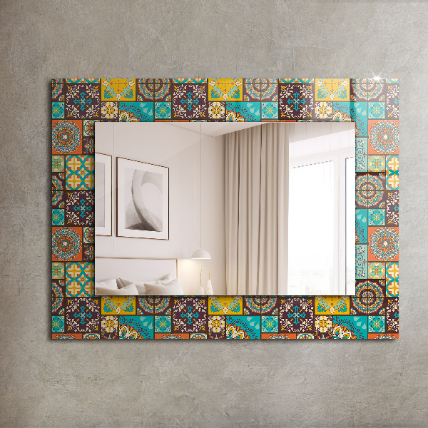Printed mirror Coloured mosaic