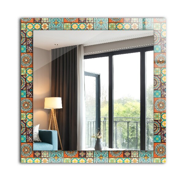 Printed mirror Coloured mosaic