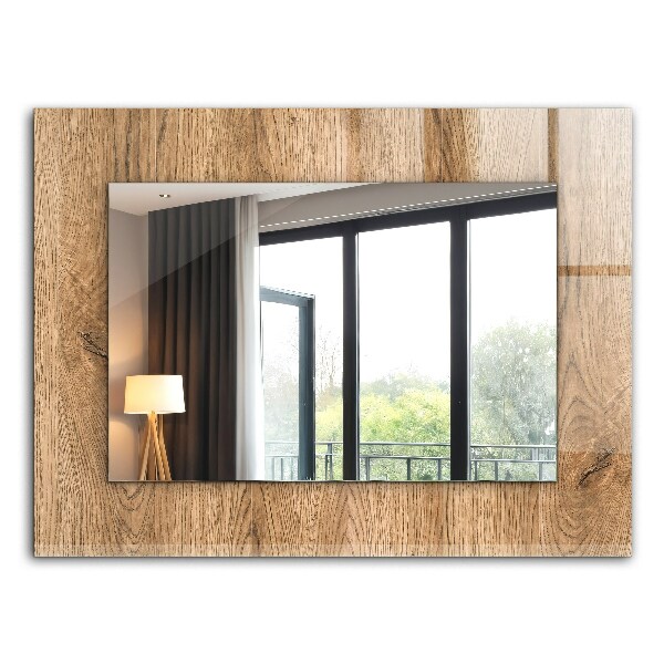 Wall mirror decor Wood texture