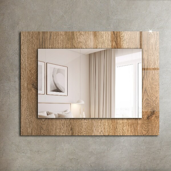 Wall mirror decor Wood texture