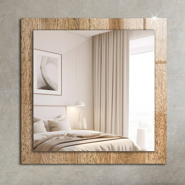 Wall mirror decor Wood texture