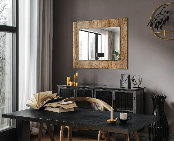 Wall mirror decor Wood texture
