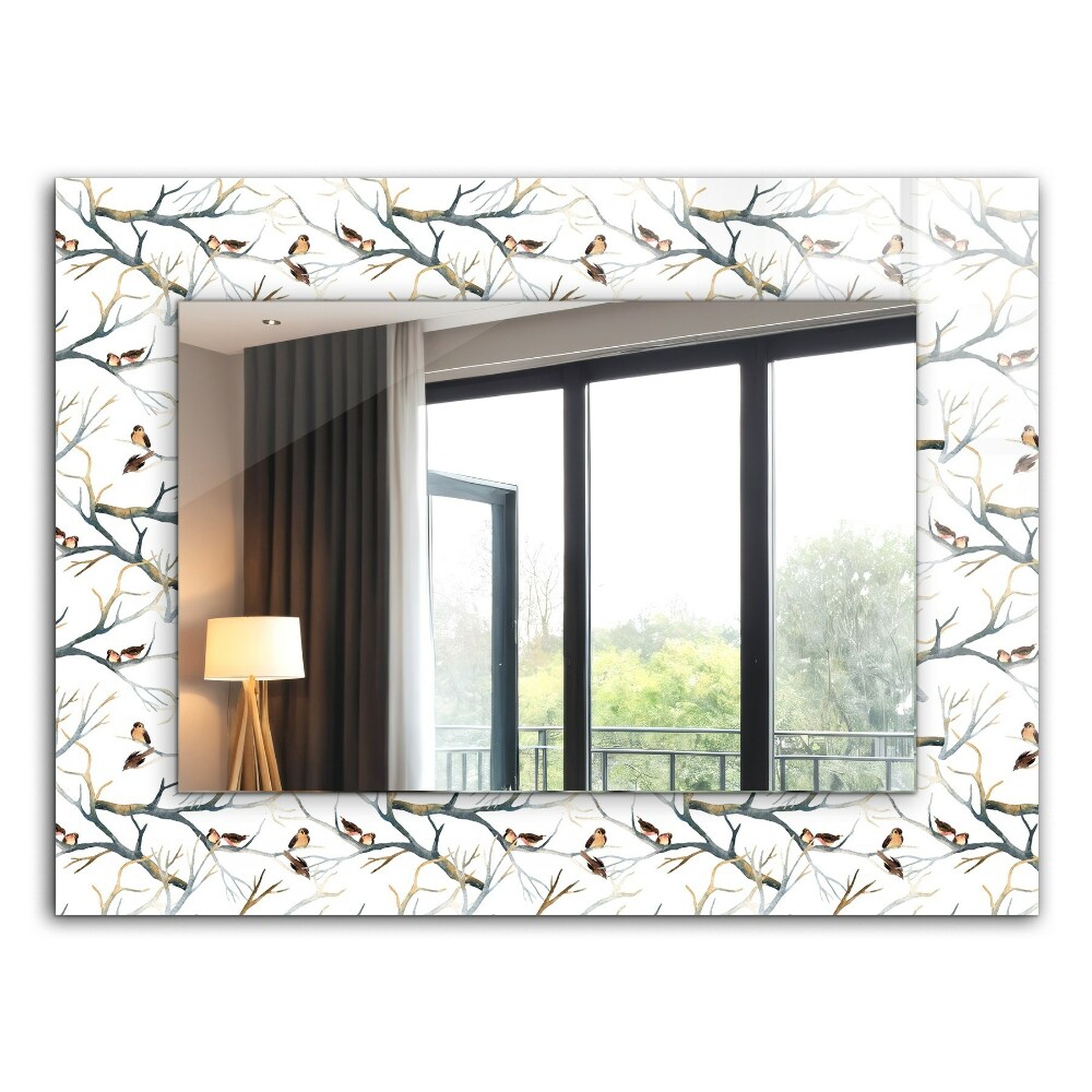 Wall mirror design Birds on branches