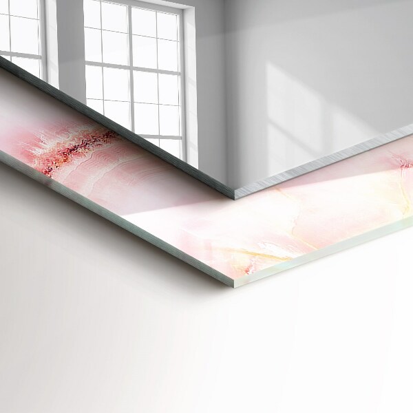 Wall mirror decor Pink marble pattern