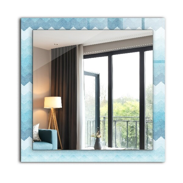 Wall mirror design Gradient zigzag pattern