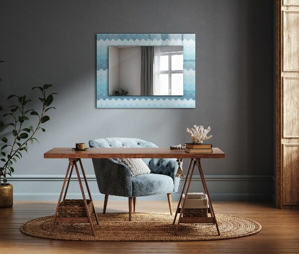 Wall mirror design Gradient zigzag pattern