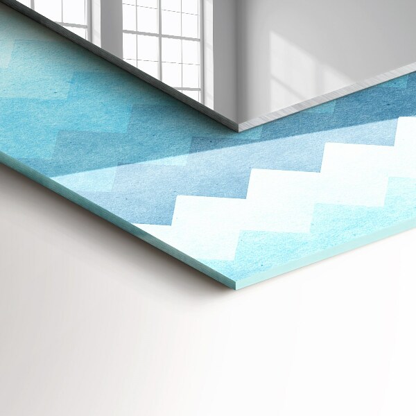 Wall mirror design Gradient zigzag pattern