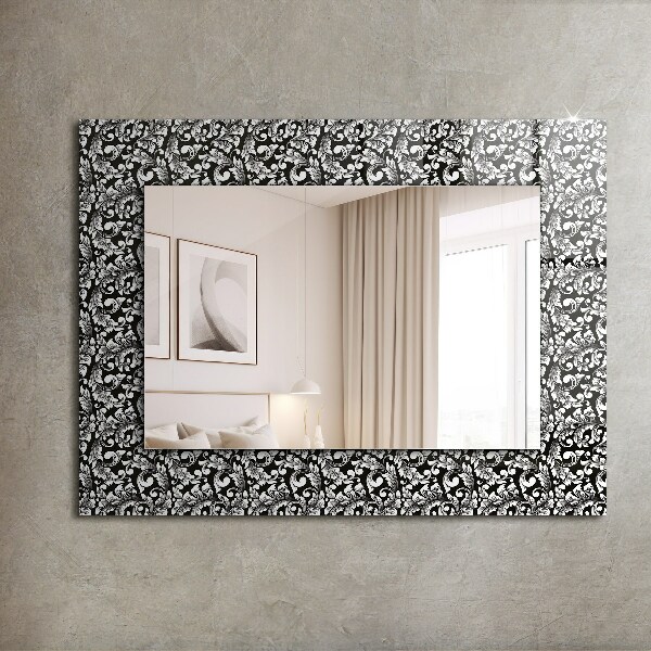 Decorative mirror Black and white ornaments