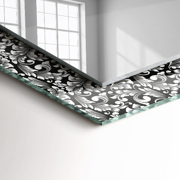Decorative mirror Black and white ornaments