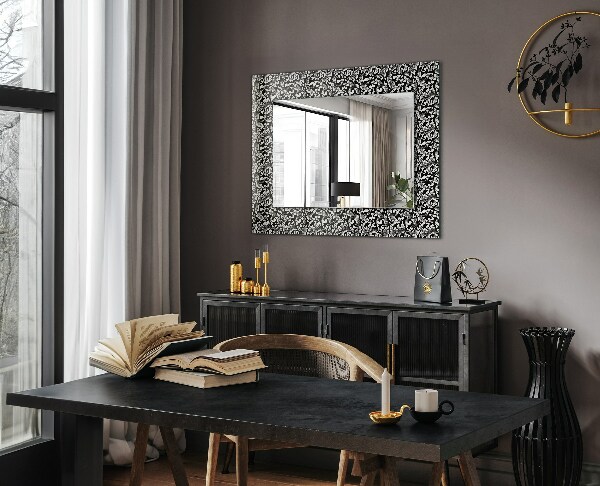 Decorative mirror Black and white ornaments