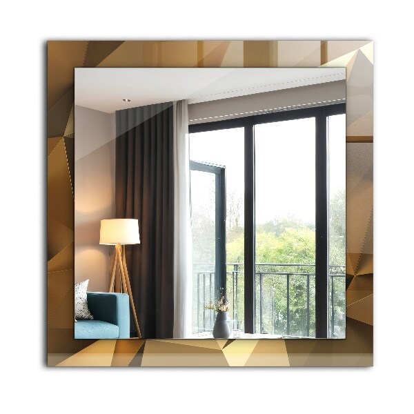 Mirror frame with print Geometric shapes