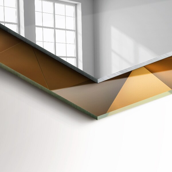 Mirror frame with print Geometric shapes