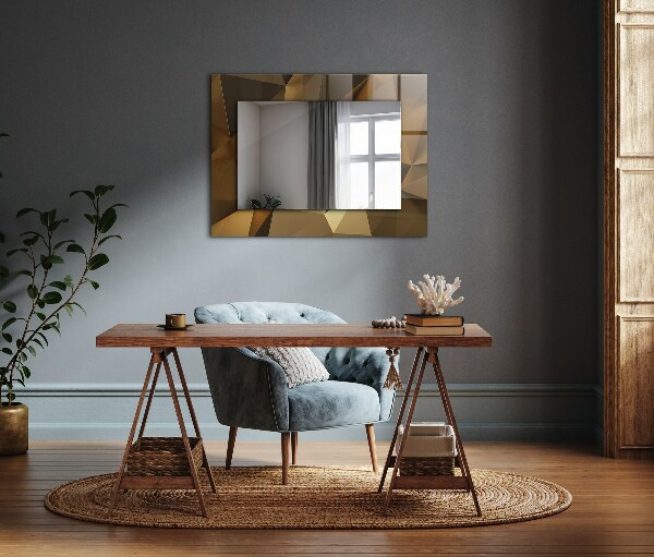 Mirror frame with print Geometric shapes