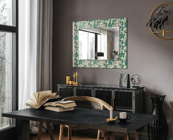 Wall mirror design Birds and flowers