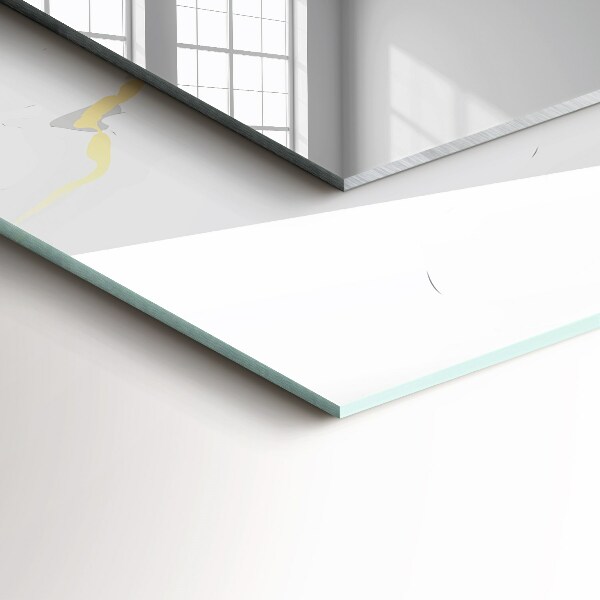 Printed mirror White marble motifs