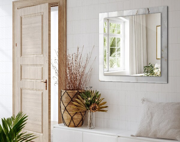 Decorative mirror White marble motifs