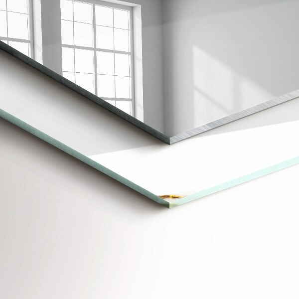 Decorative mirror White marble motifs