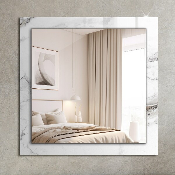 Wall mirror design White marble designs
