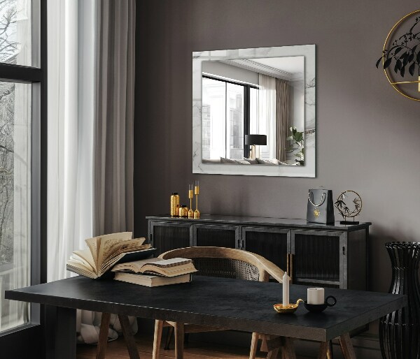 Wall mirror design White marble designs