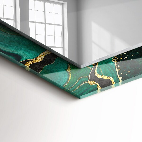 Decorative mirror Green abstract art motifs