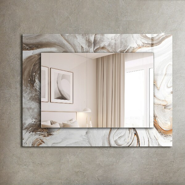 Decorative mirror Abstract marble motifs