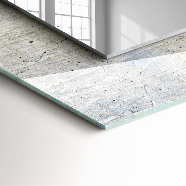 Printed mirror Cracked concrete wall