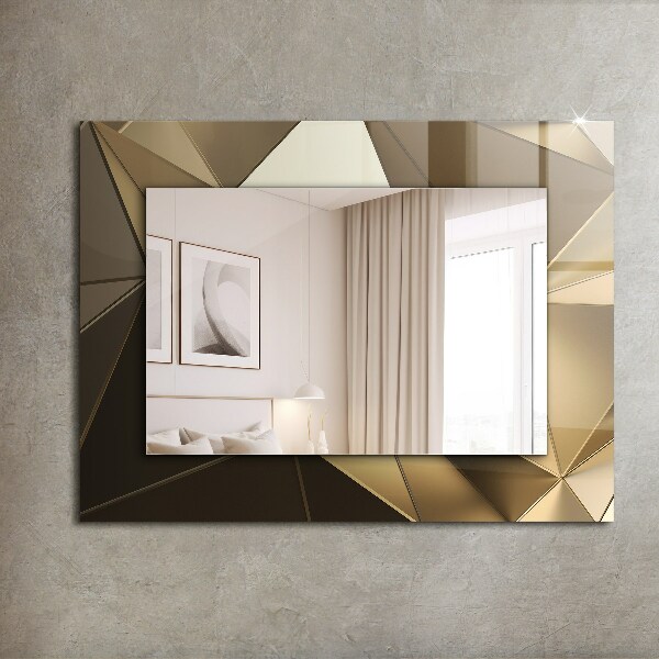 Mirror frame with print Geometric shapes