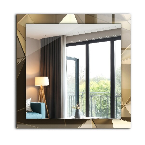 Mirror frame with print Geometric shapes