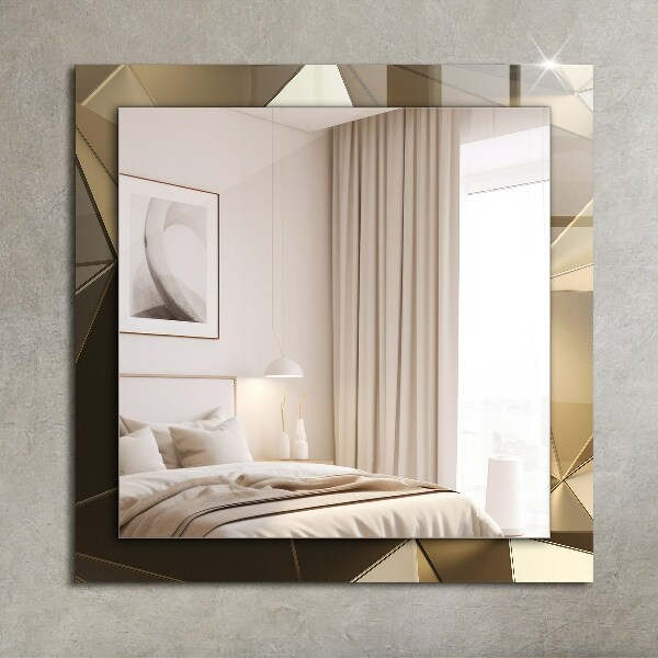 Mirror frame with print Geometric shapes