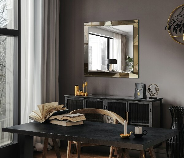 Mirror frame with print Geometric shapes