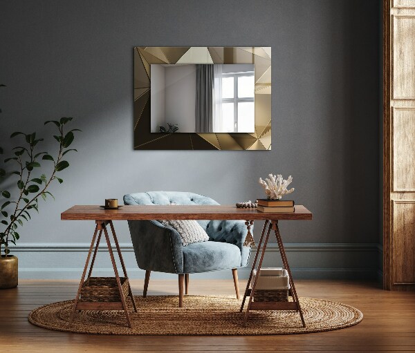 Mirror frame with print Geometric shapes