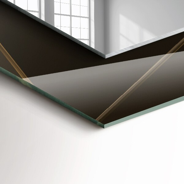 Mirror frame with print Geometric shapes