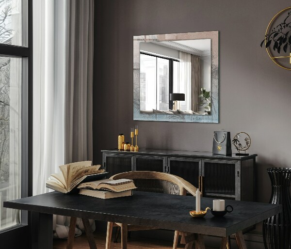 Wall mirror design Pastel-coloured plants