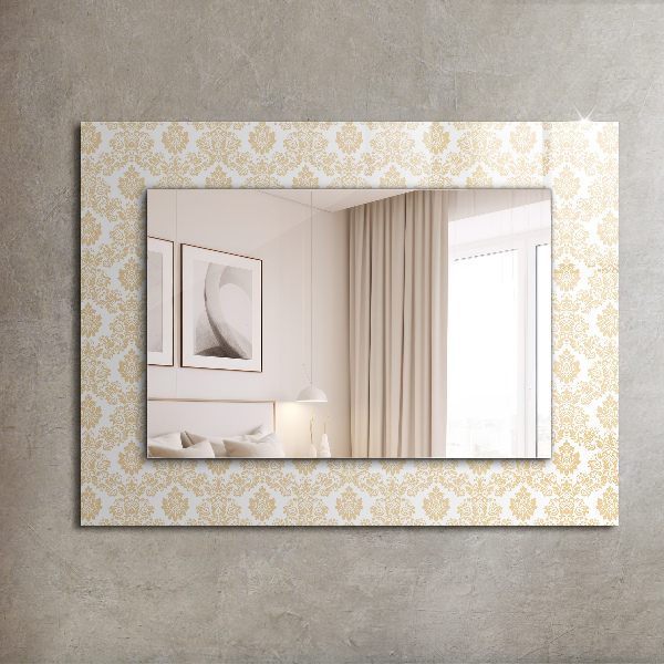 Wall mirror design Yellow decorations
