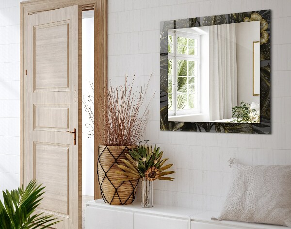 Wall mirror decor Flowers and hummingbirds