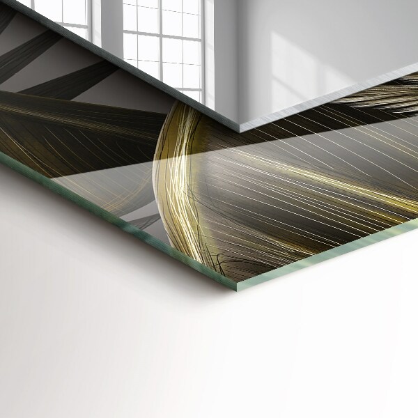 Wall mirror decor Flowers and hummingbirds