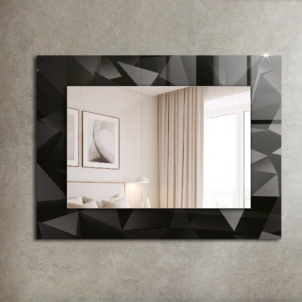 Printed mirror Black geometric shapes