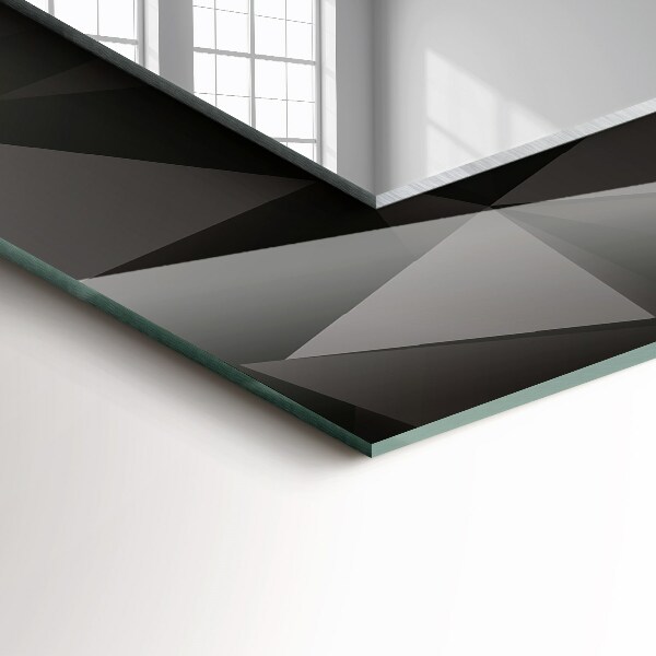 Printed mirror Black geometric shapes