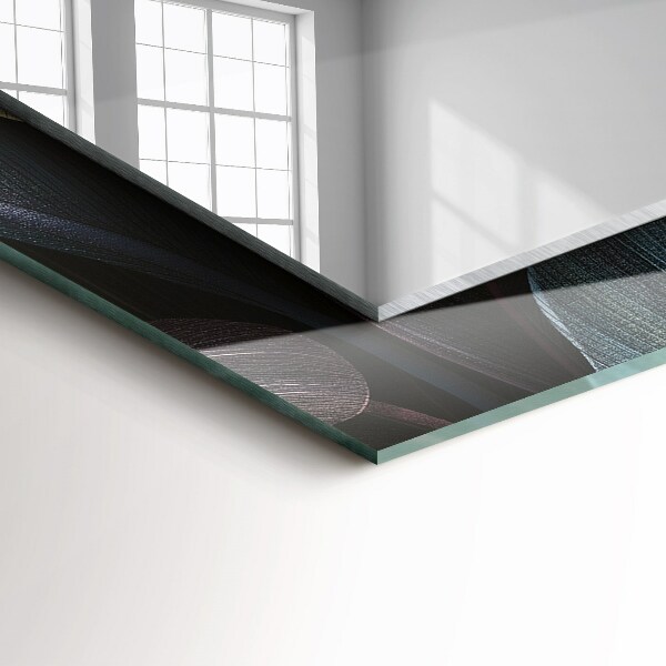 Wall mirror design Coloured plant leaves