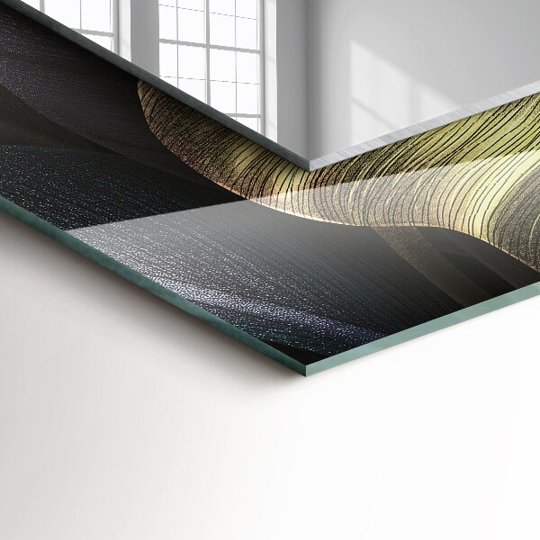 Wall mirror design Coloured plant leaves