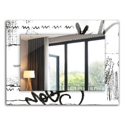 Printed mirror Modern abstract stencils