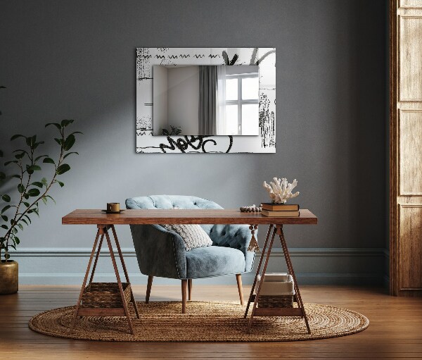 Printed mirror Modern abstract stencils
