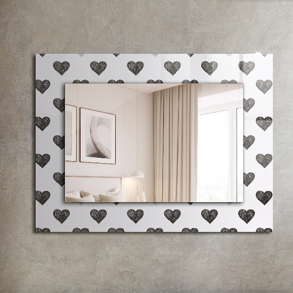 Wall mirror design Black heart design