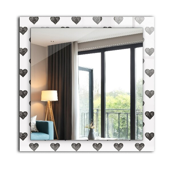Wall mirror design Black heart design