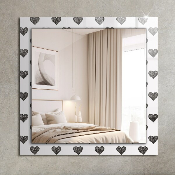 Wall mirror design Black heart design