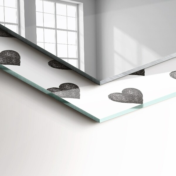 Wall mirror design Black heart design